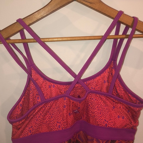 PrAna Breathe Kaley strappy pink and purple tank - Picture 5 of 7